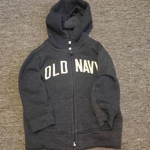 Toddler boy, Old navy, zip up hoodie, gray